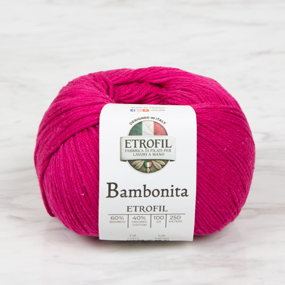 Etrofil Bambonita Fuşya El Örgü İpi - 73431